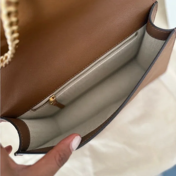 New Tory Burch Emerson Flap Adjustable Shoulder Bag moose - Picture 10 of 13